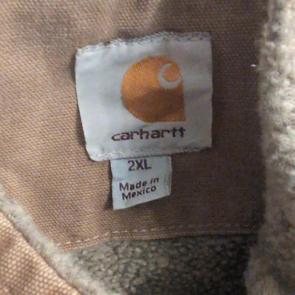 Carhartt Jacket Men's XXL Sherpa Lined Muskegon Jacket Tan/Brown Canvas - Picture 8 of 8
